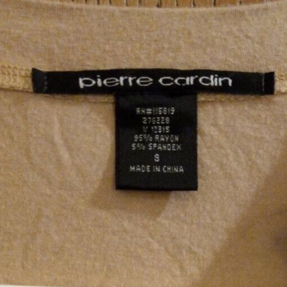 pierre cardin Womans Blouse beige size small long sleeve v neck - Picture 3 of 4